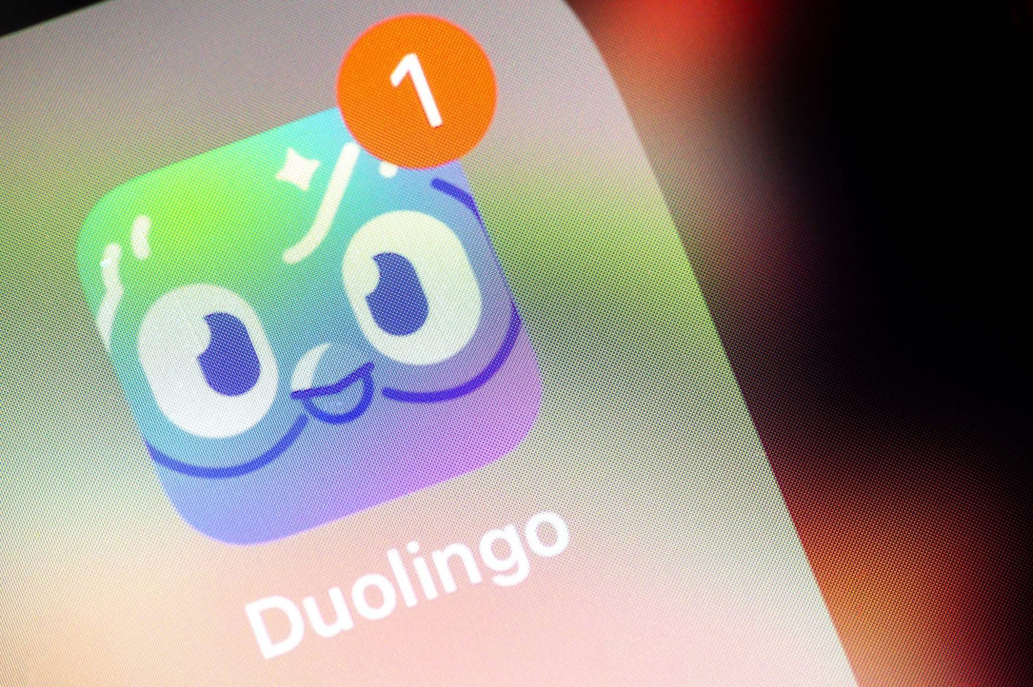 Super Duolingo icon on a phone